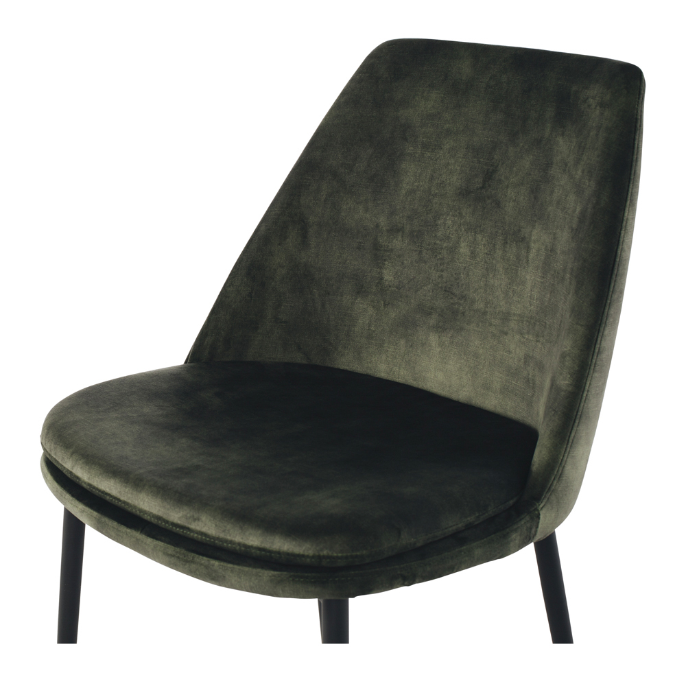 Mia Dining Chair - Green Moss Velvet